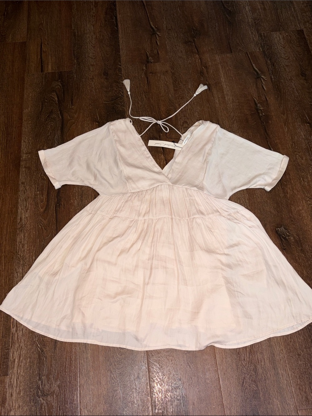 Mustard Seed Cream Lightweight Dress NWT Small